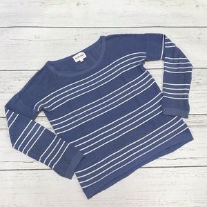 Olive + Oak Blue and White Striped Sweater